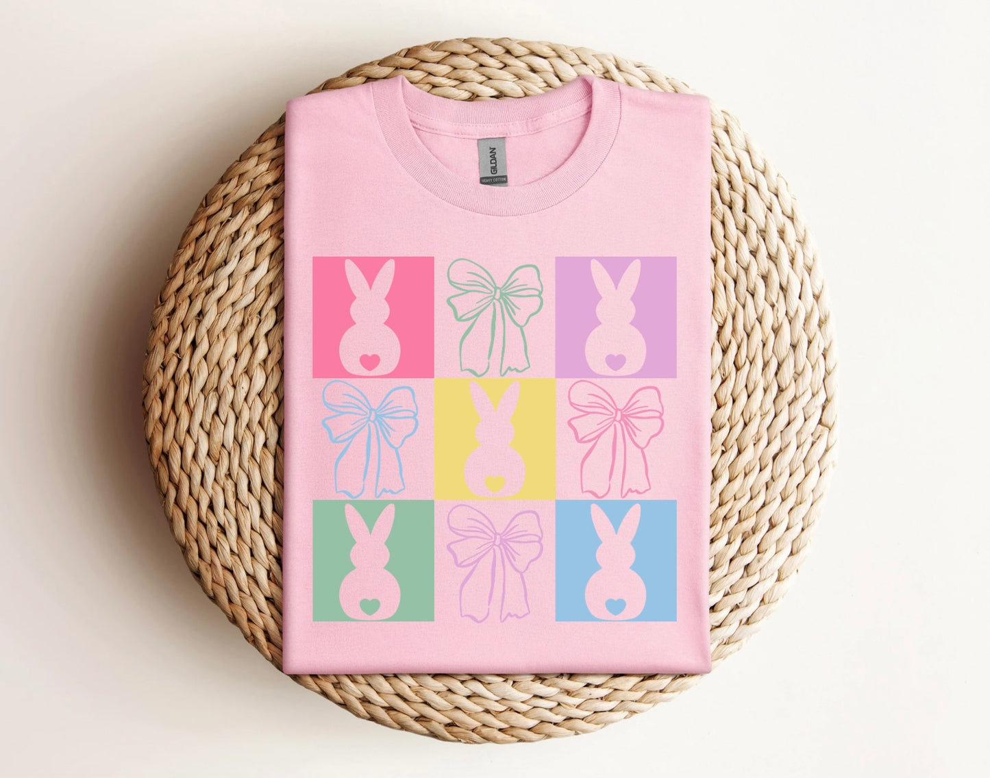 Easter Bunny Checkered Bow Shirt