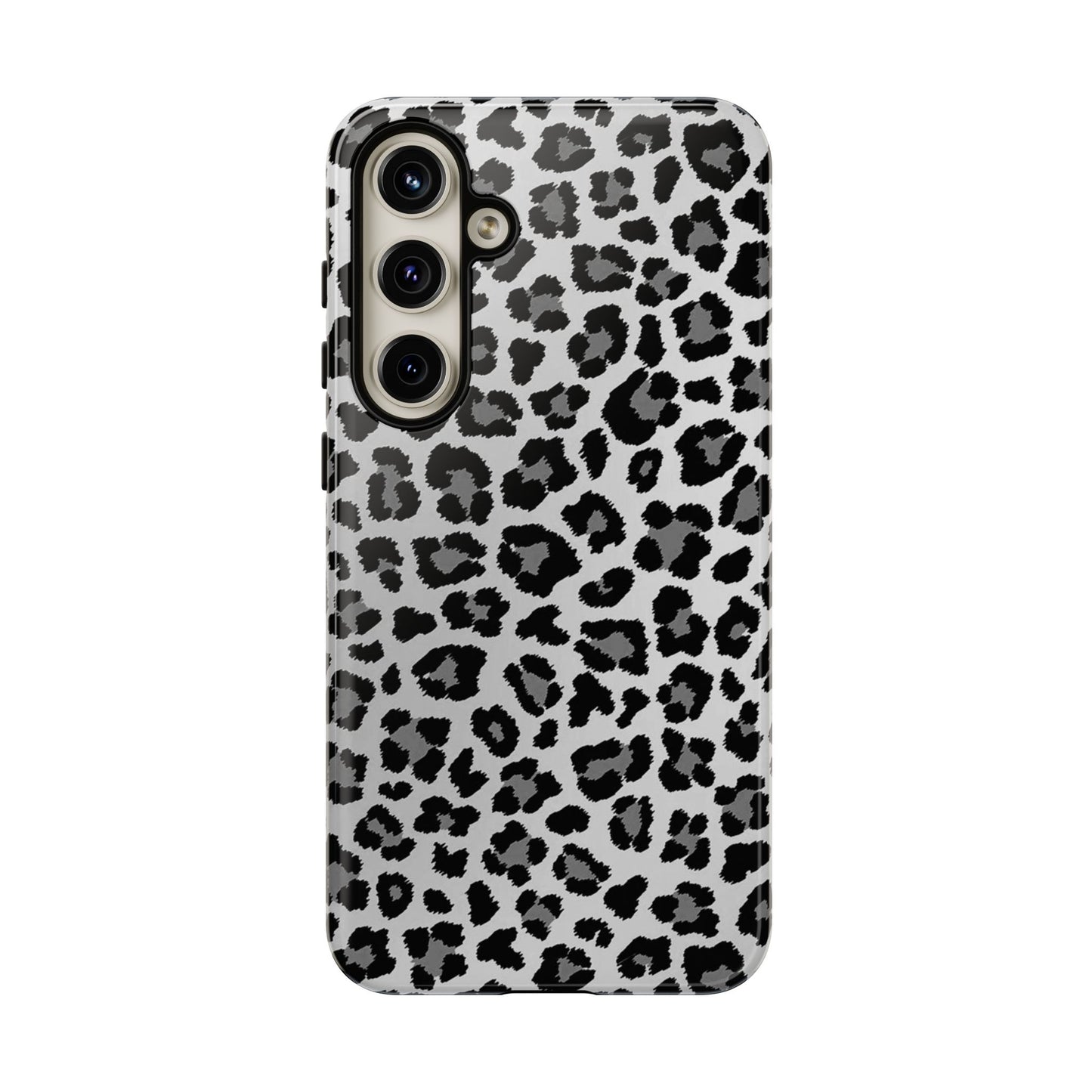Black and Grey Cheetah Print Phone Case