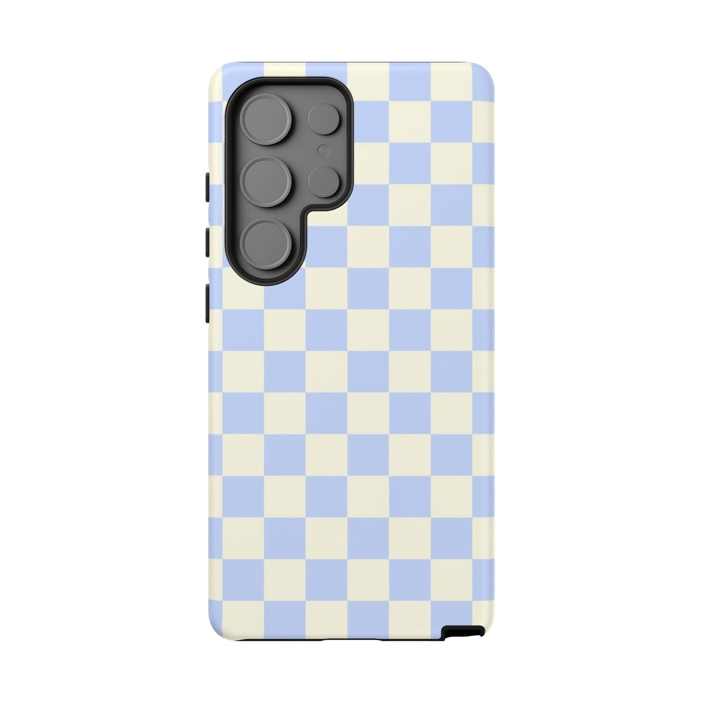 Blue Checkered Durable Tough Phone Case