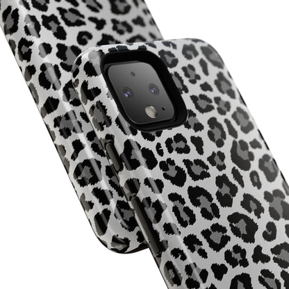 Black and Grey Cheetah Print Phone Case