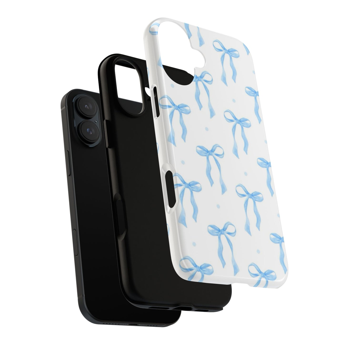 Blue Coquette Bow Phone Case