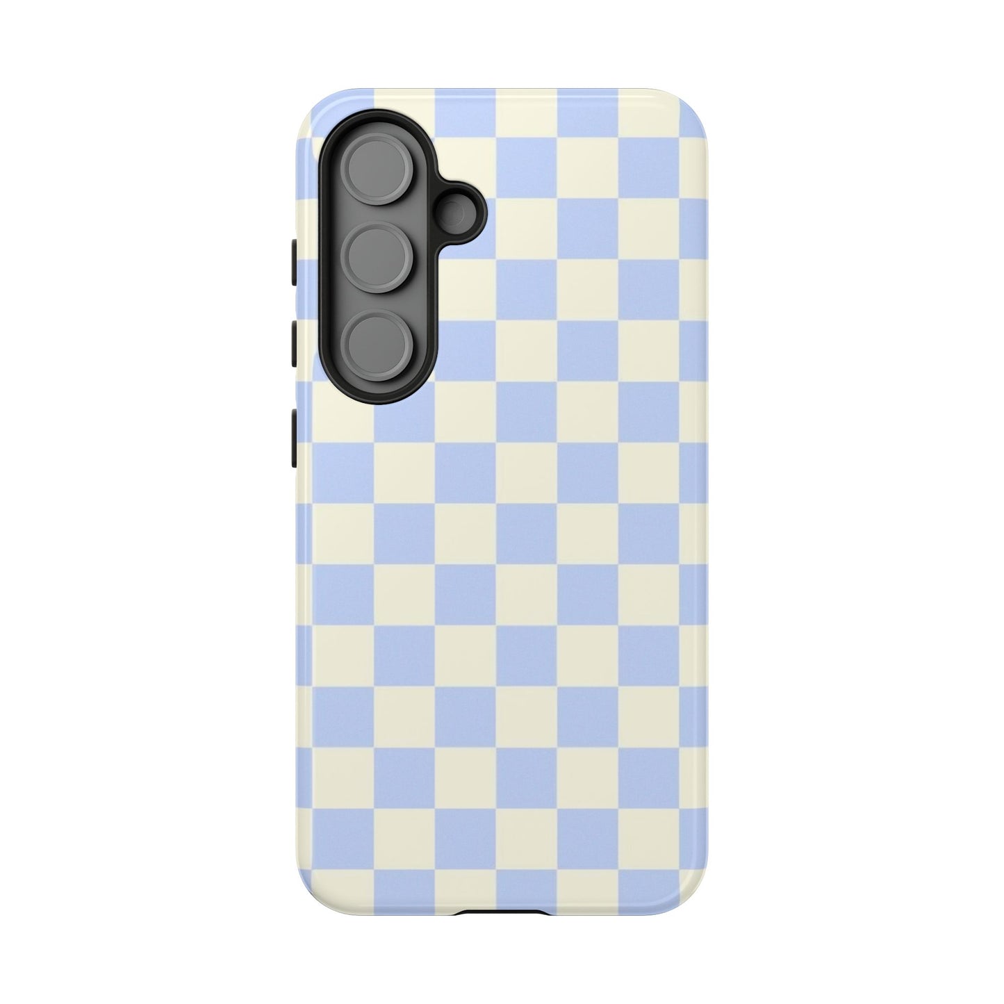 Blue Checkered Durable Tough Phone Case