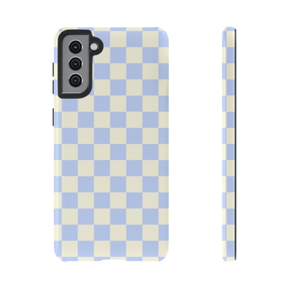 Blue Checkered Durable Tough Phone Case