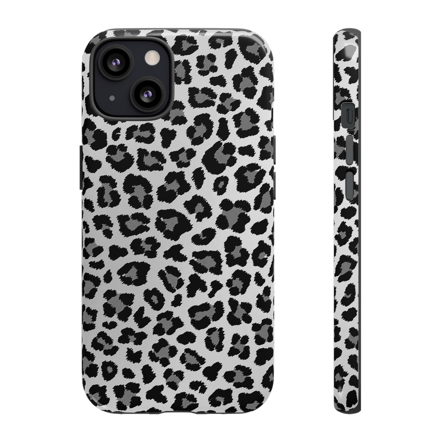 Black and Grey Cheetah Print Phone Case