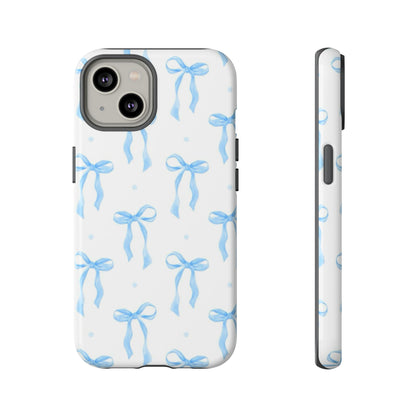 Blue Coquette Bow Phone Case