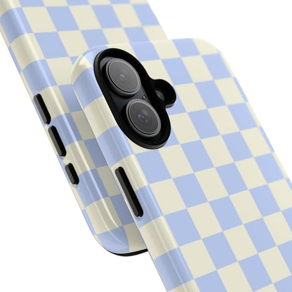 Blue Checkered Durable Tough Phone Case