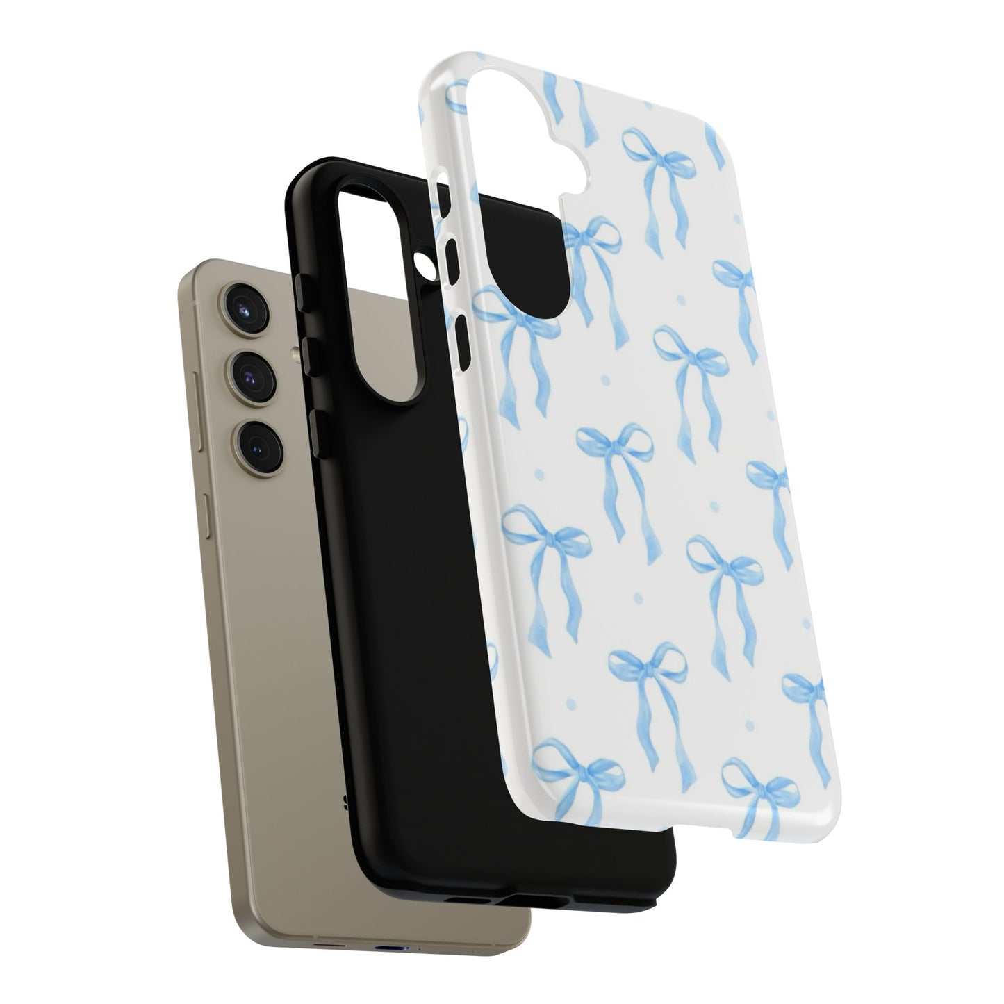 Blue Coquette Bow Phone Case