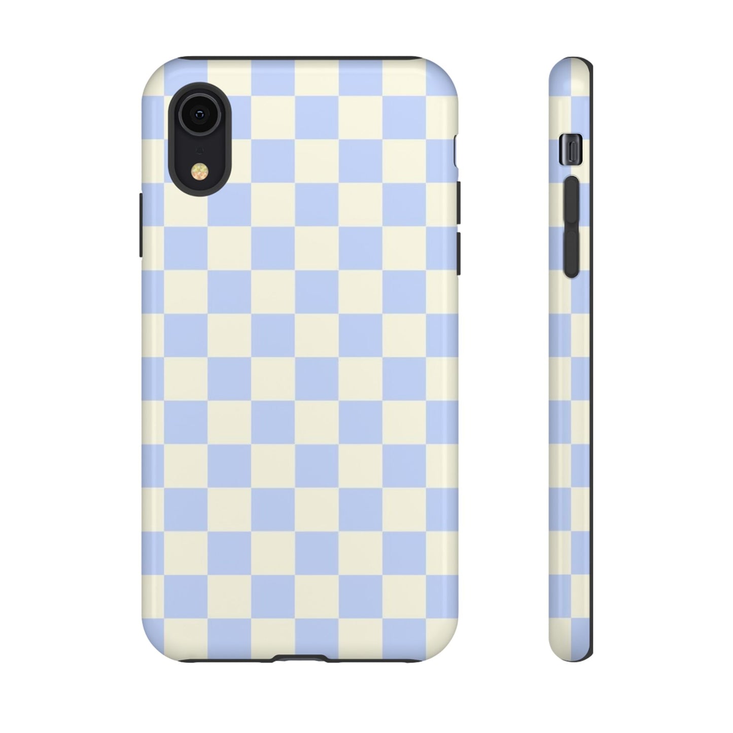 Blue Checkered Durable Tough Phone Case