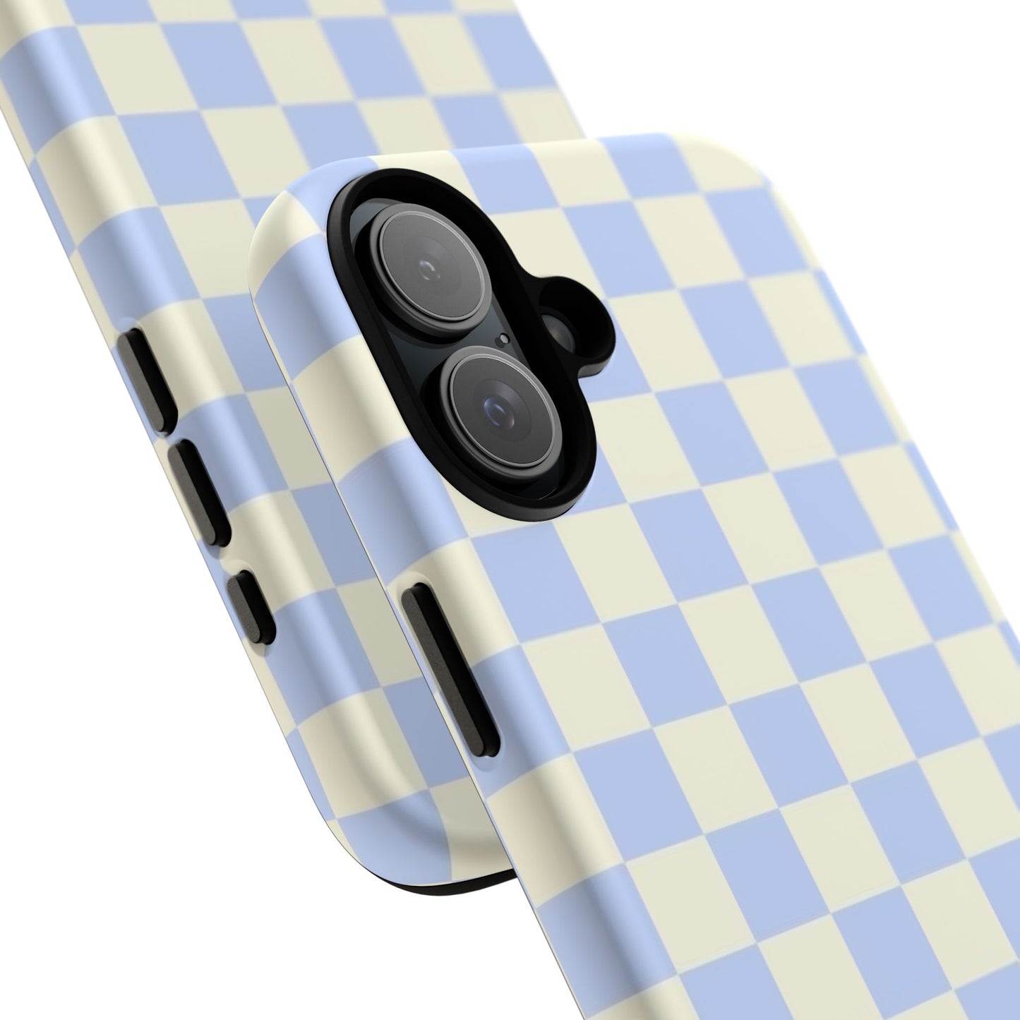 Blue Checkered Durable Tough Phone Case