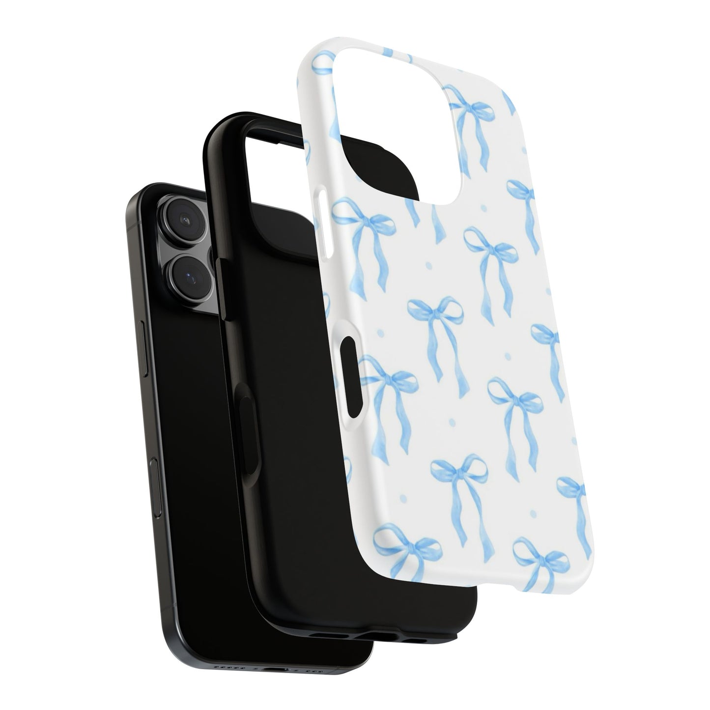 Blue Coquette Bow Phone Case