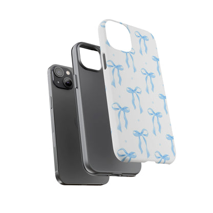 Blue Coquette Bow Phone Case