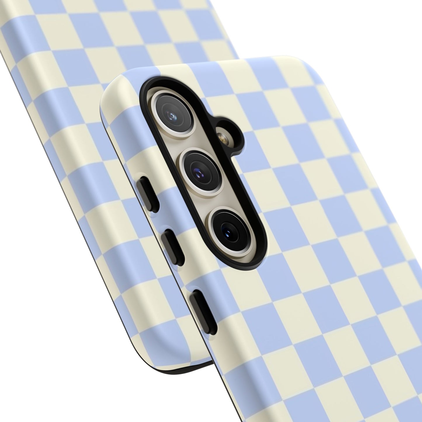 Blue Checkered Durable Tough Phone Case