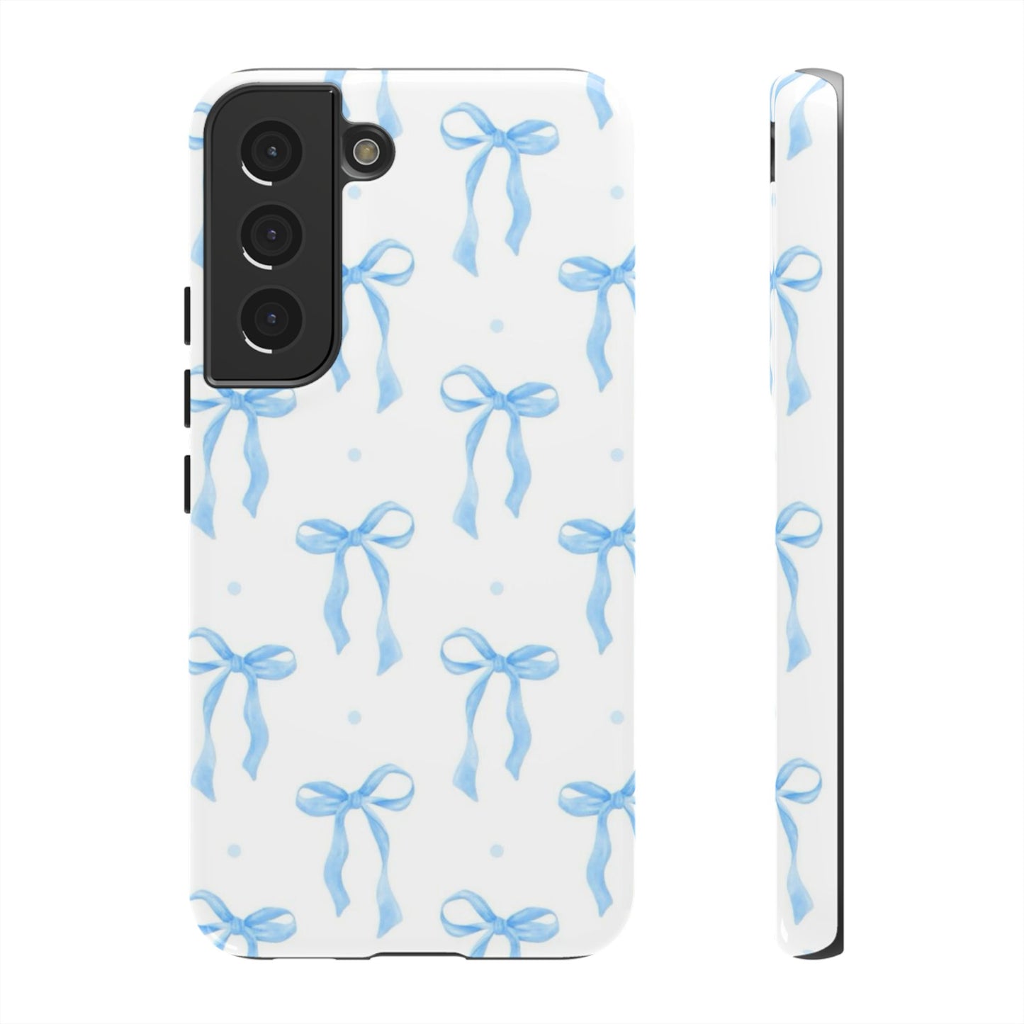 Blue Coquette Bow Phone Case
