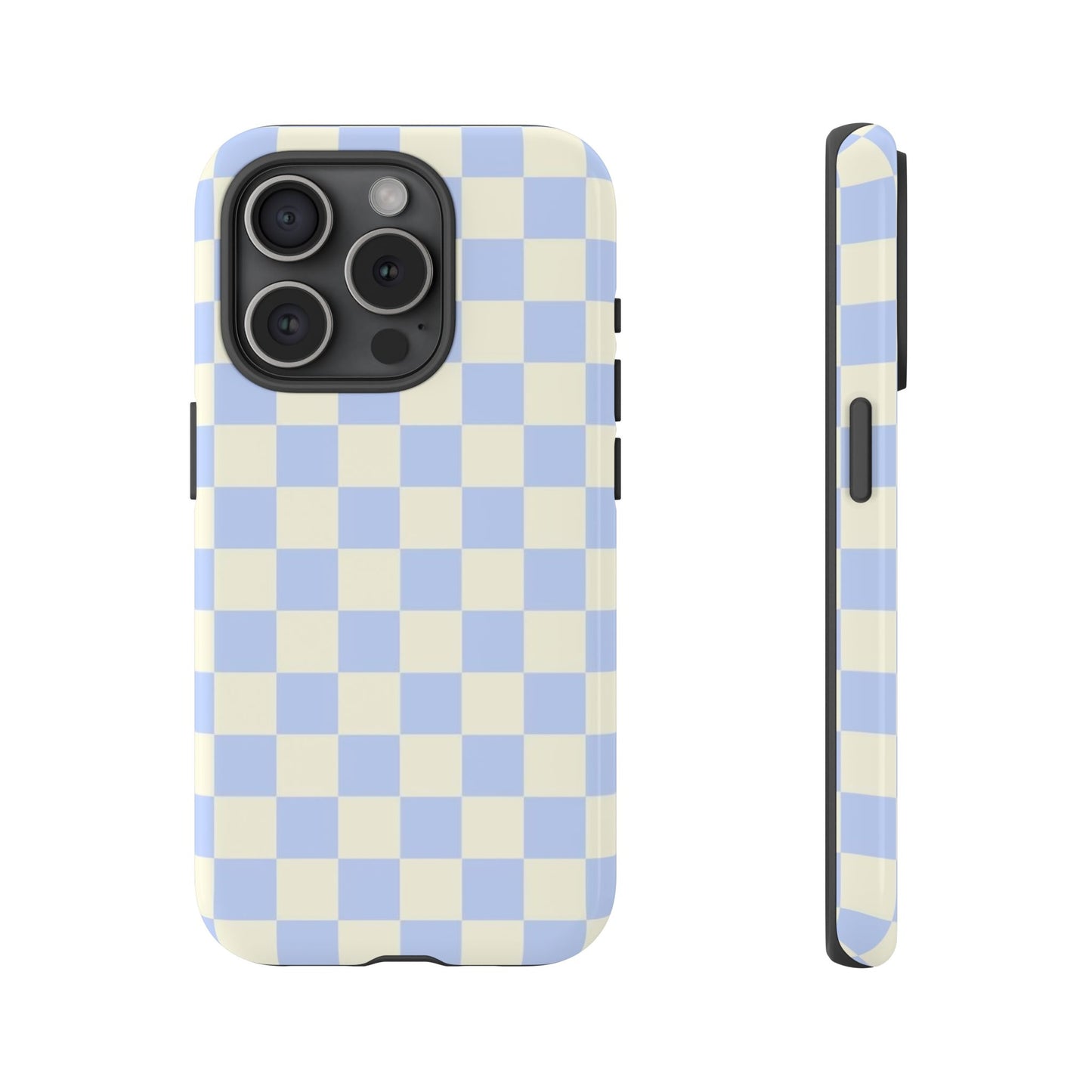 Blue Checkered Durable Tough Phone Case