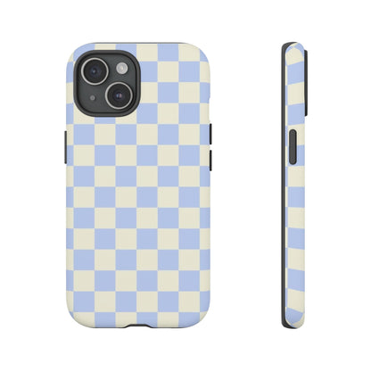 Blue Checkered Durable Tough Phone Case