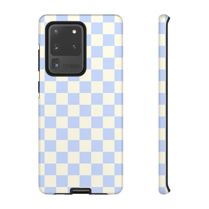 Blue Checkered Durable Tough Phone Case