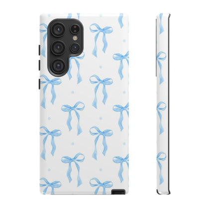 Blue Coquette Bow Phone Case