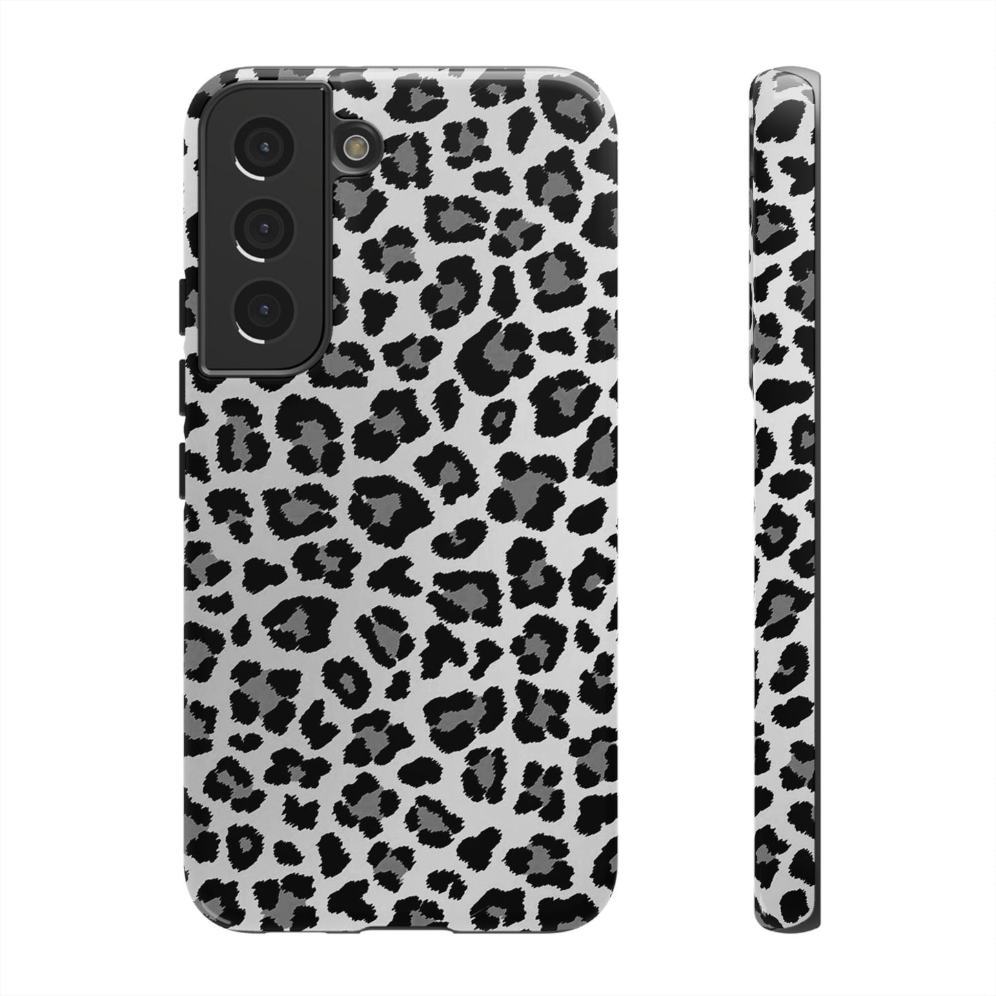 Black and Grey Cheetah Print Phone Case