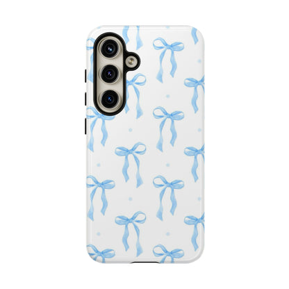 Blue Coquette Bow Phone Case