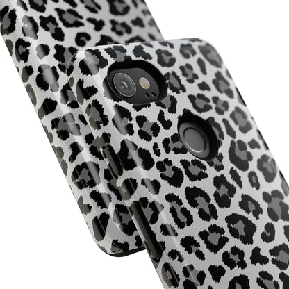 Black and Grey Cheetah Print Phone Case