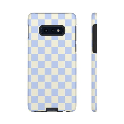Blue Checkered Durable Tough Phone Case