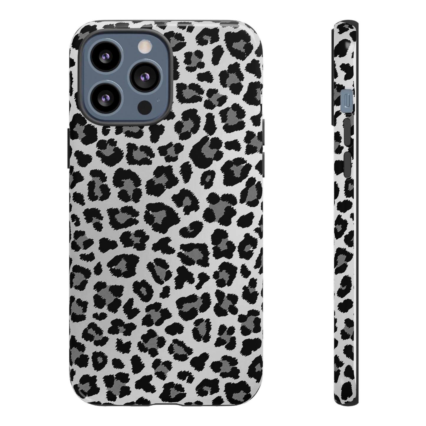 Black and Grey Cheetah Print Phone Case