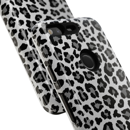 Black and Grey Cheetah Print Phone Case