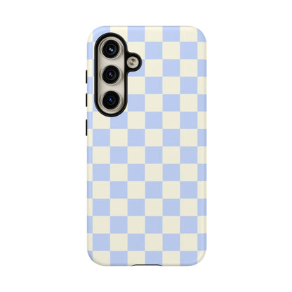 Blue Checkered Durable Tough Phone Case