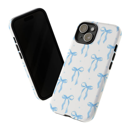 Blue Coquette Bow Phone Case