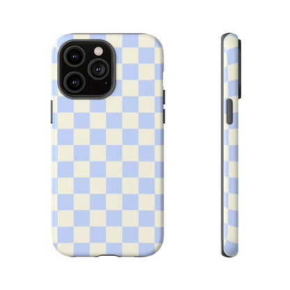Blue Checkered Durable Tough Phone Case