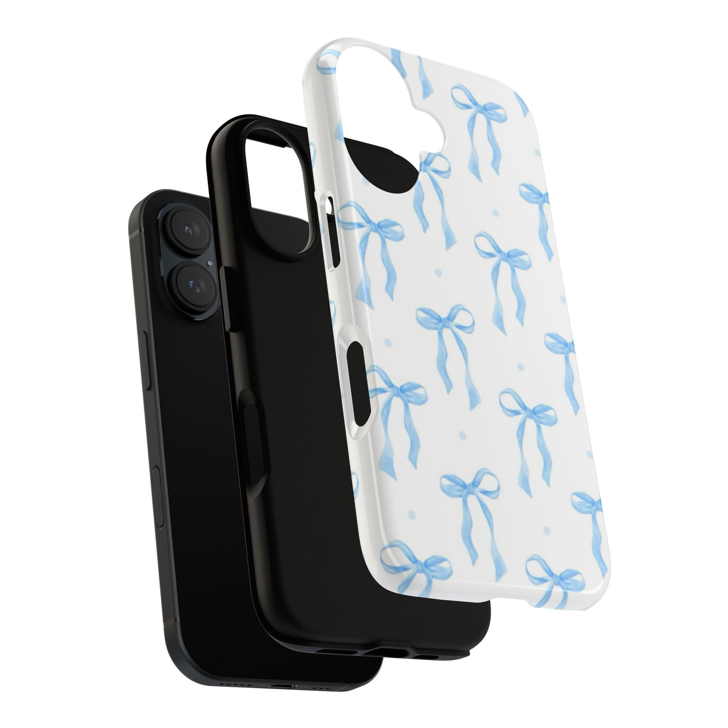 Blue Coquette Bow Phone Case