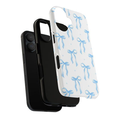 Blue Coquette Bow Phone Case