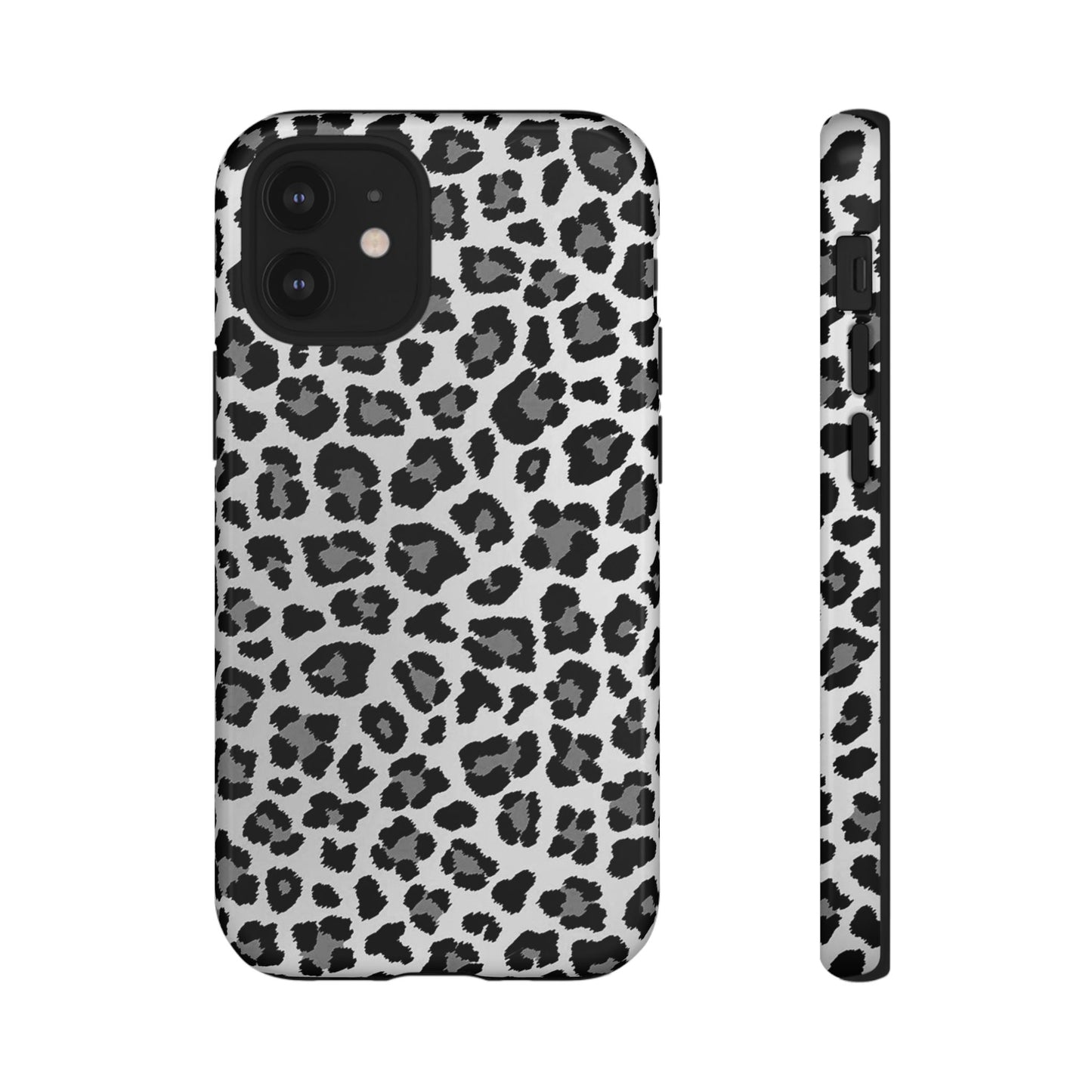 Black and Grey Cheetah Print Phone Case