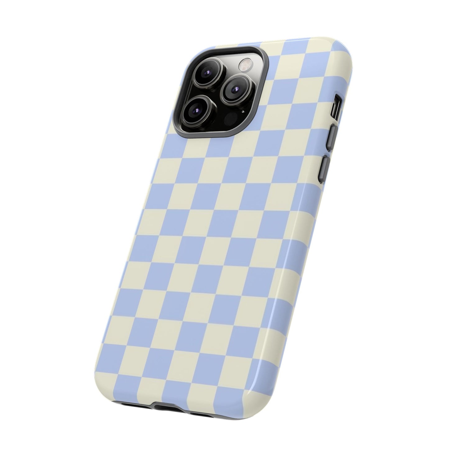 Blue Checkered Durable Tough Phone Case