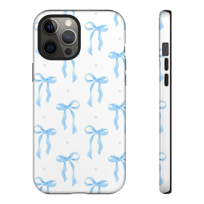 Blue Coquette Bow Phone Case