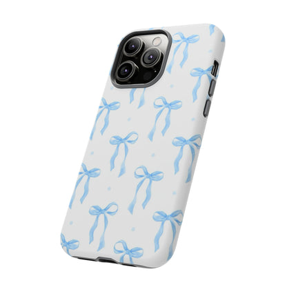 Blue Coquette Bow Phone Case