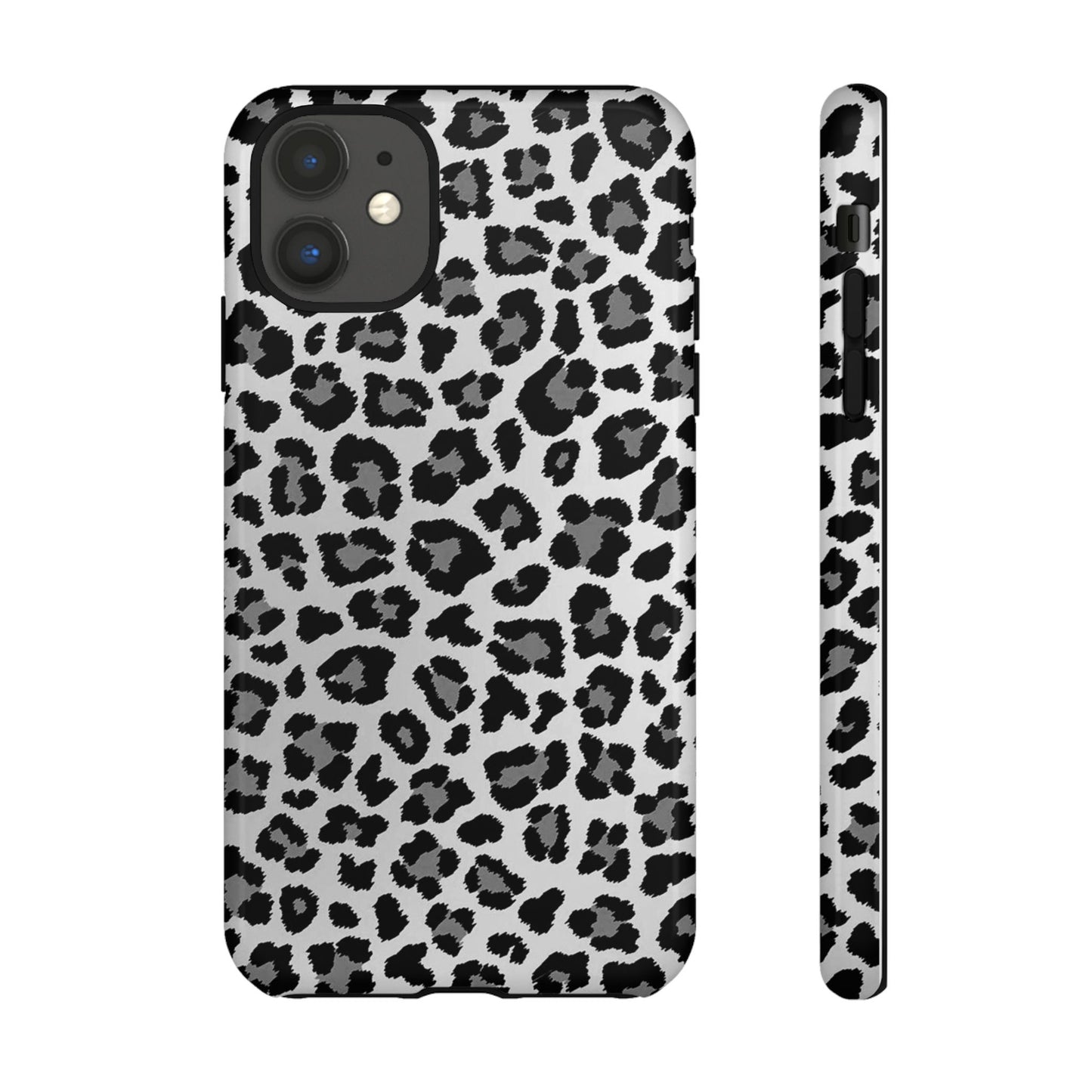Black and Grey Cheetah Print Phone Case