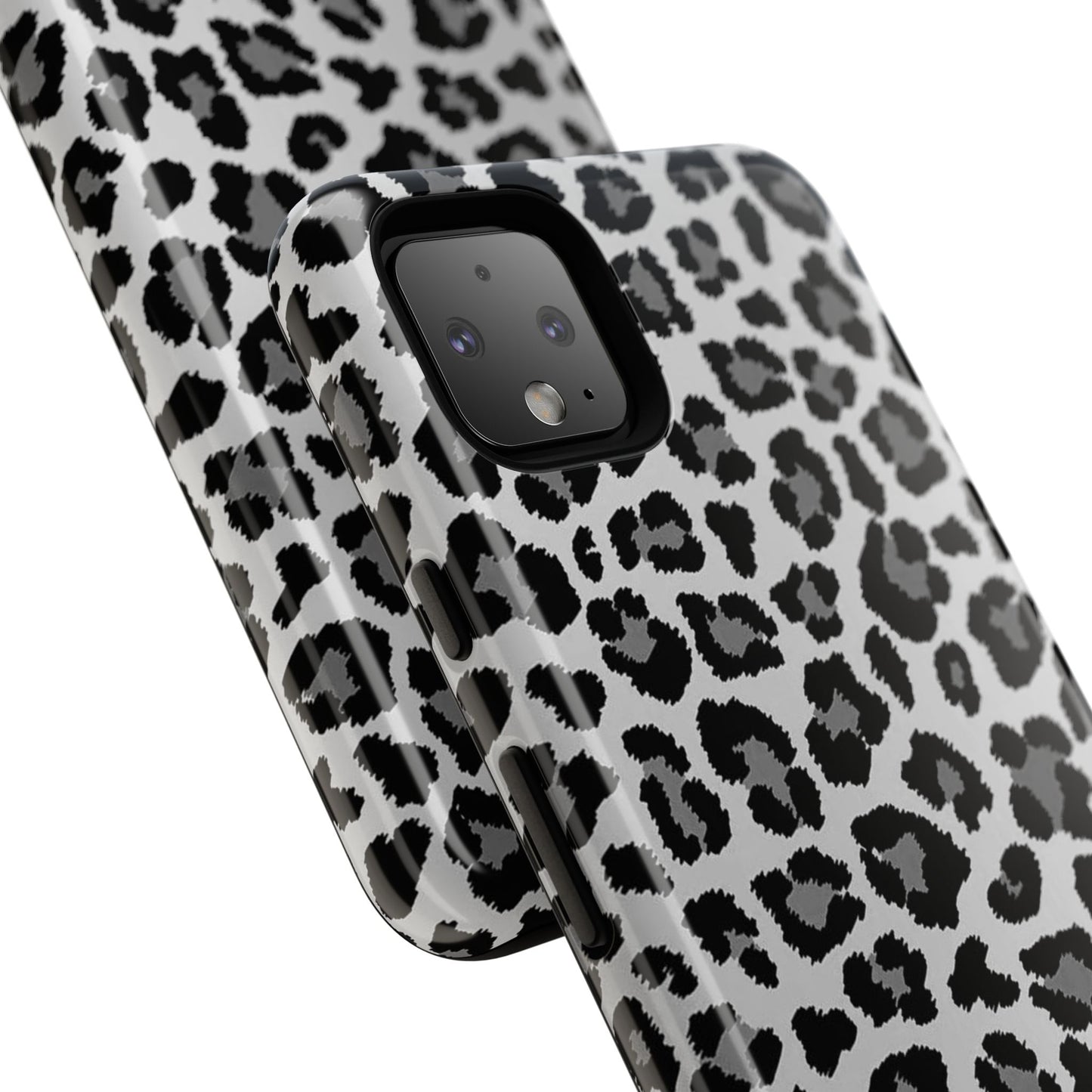 Black and Grey Cheetah Print Phone Case