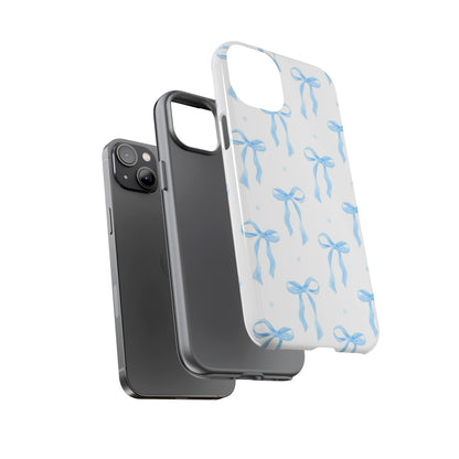 Blue Coquette Bow Phone Case