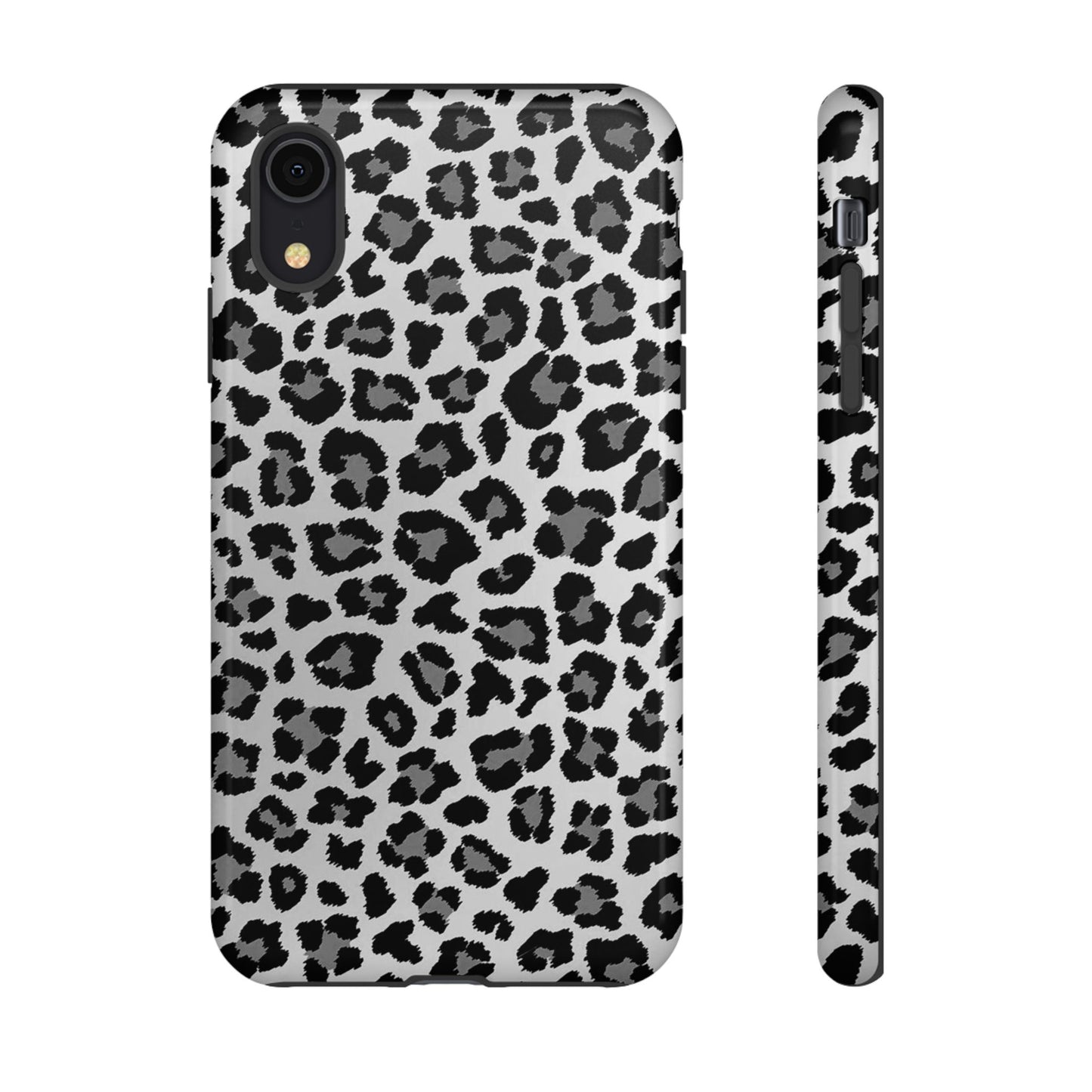 Black and Grey Cheetah Print Phone Case