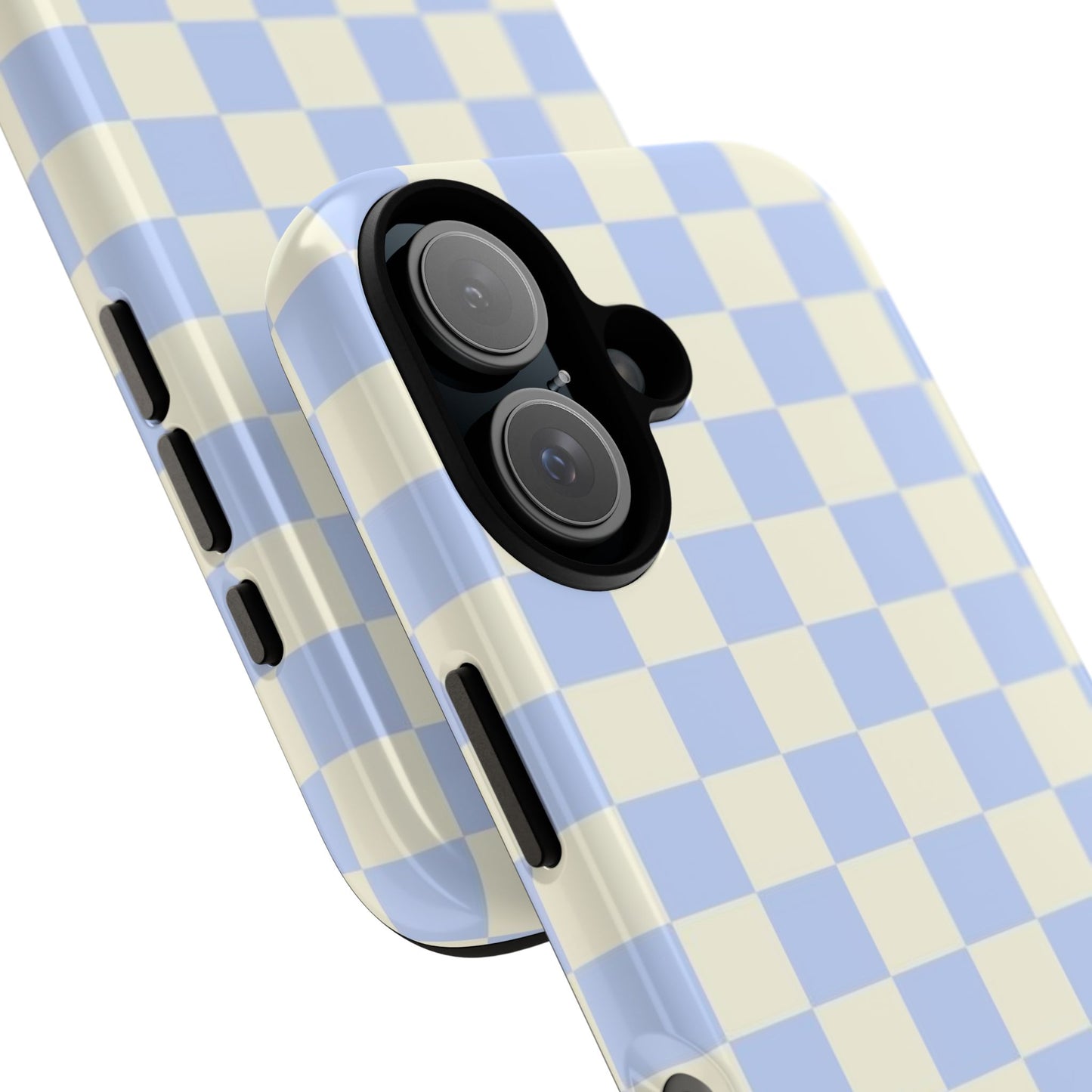 Blue Checkered Durable Tough Phone Case