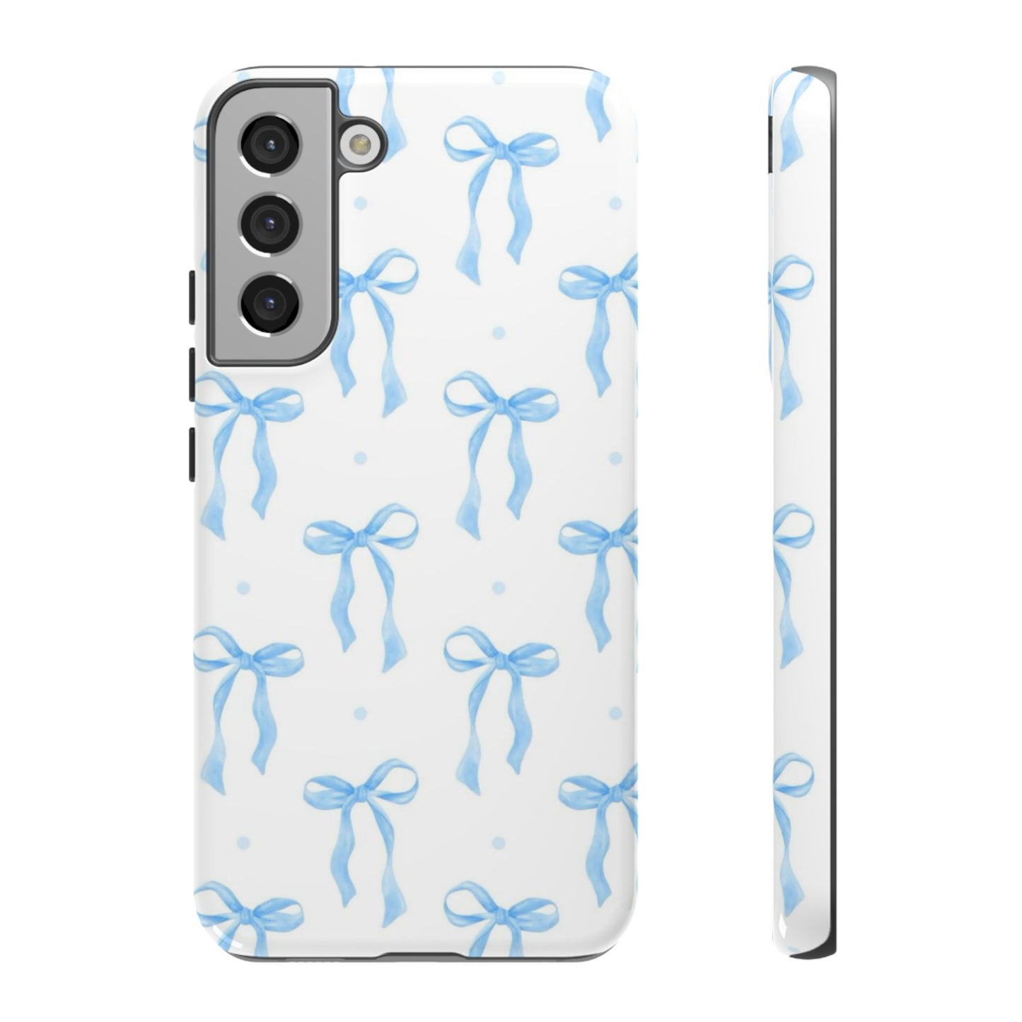 Blue Coquette Bow Phone Case