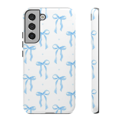 Blue Coquette Bow Phone Case