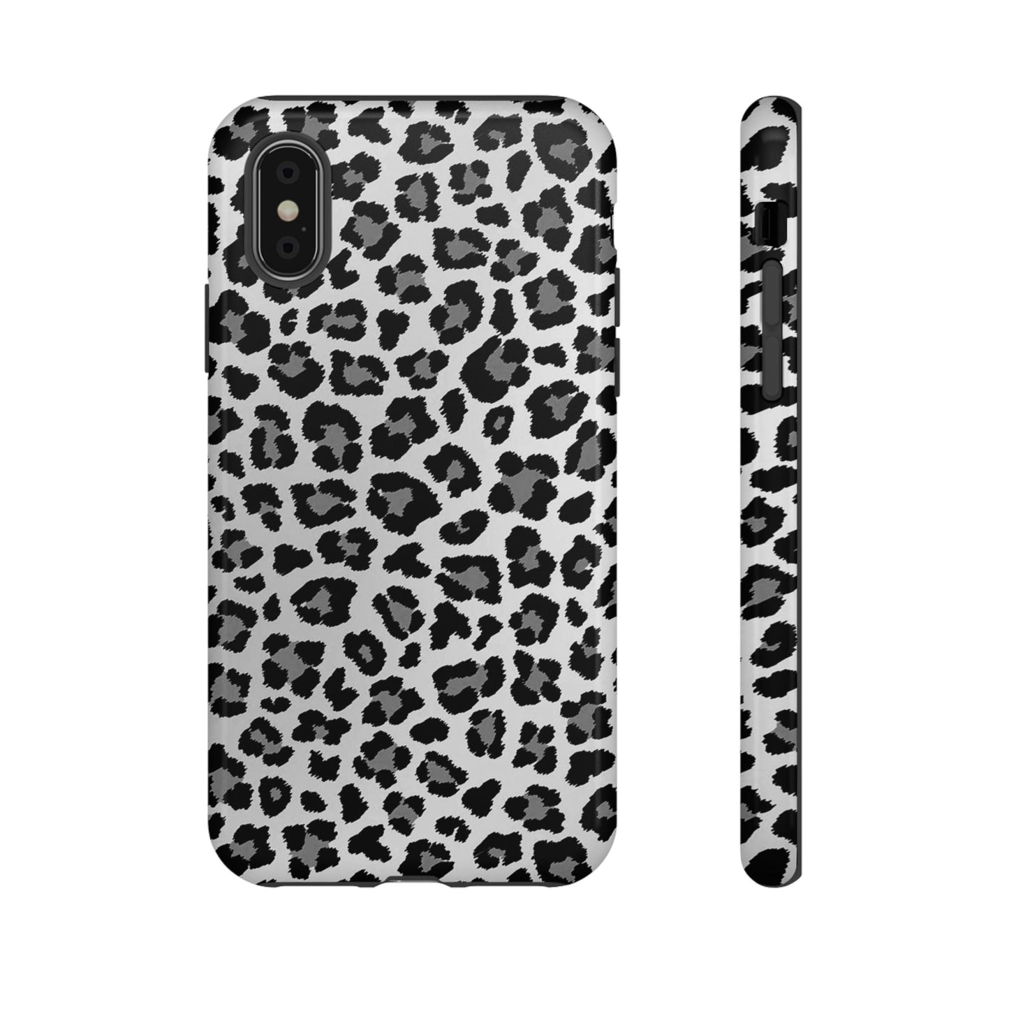 Black and Grey Cheetah Print Phone Case