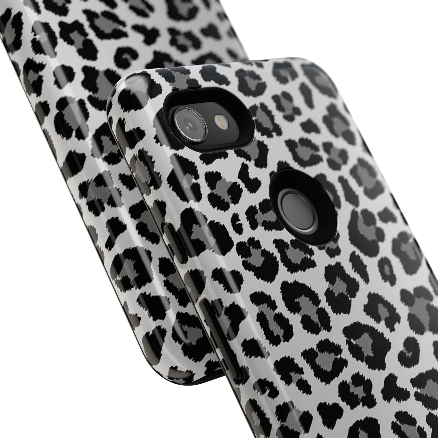 Black and Grey Cheetah Print Phone Case