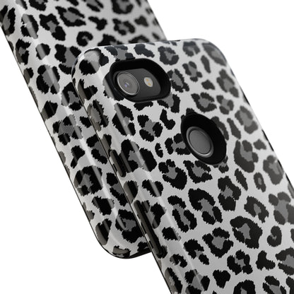 Black and Grey Cheetah Print Phone Case
