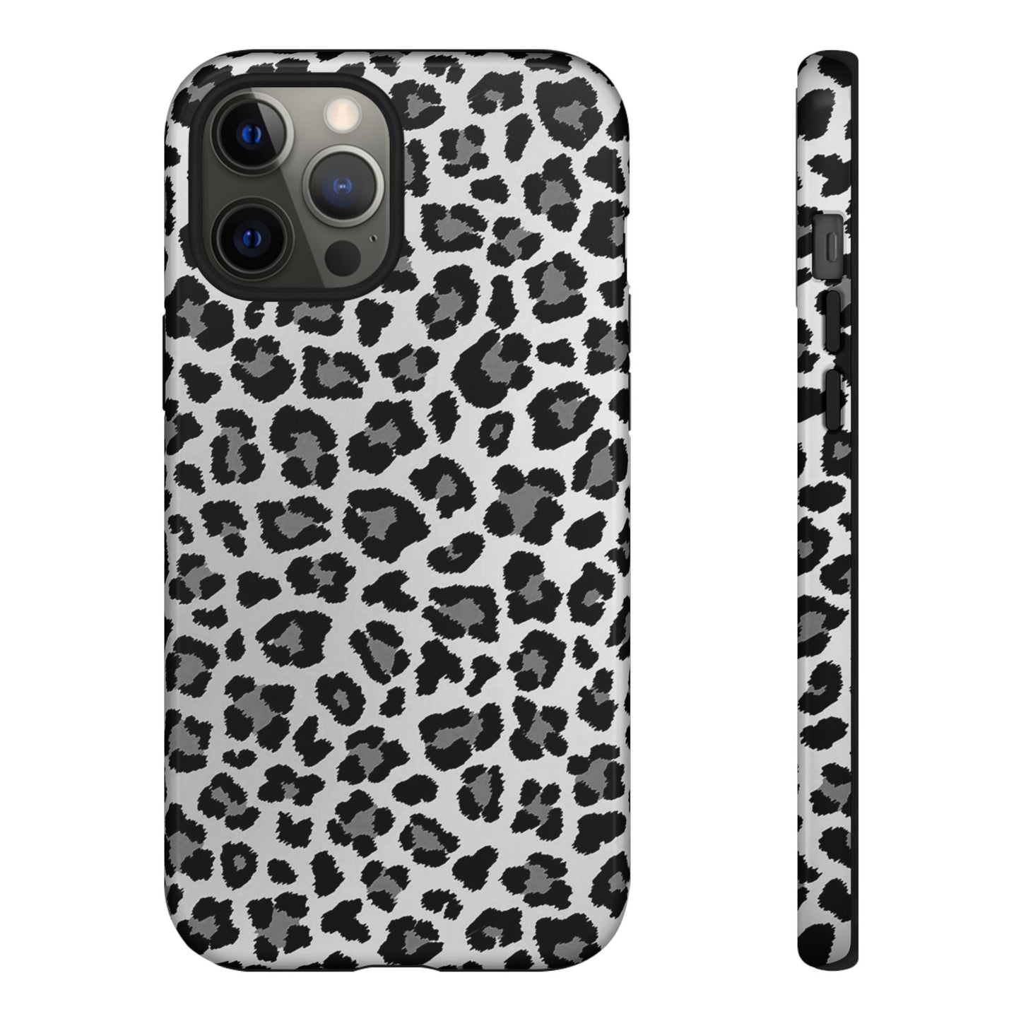 Black and Grey Cheetah Print Phone Case