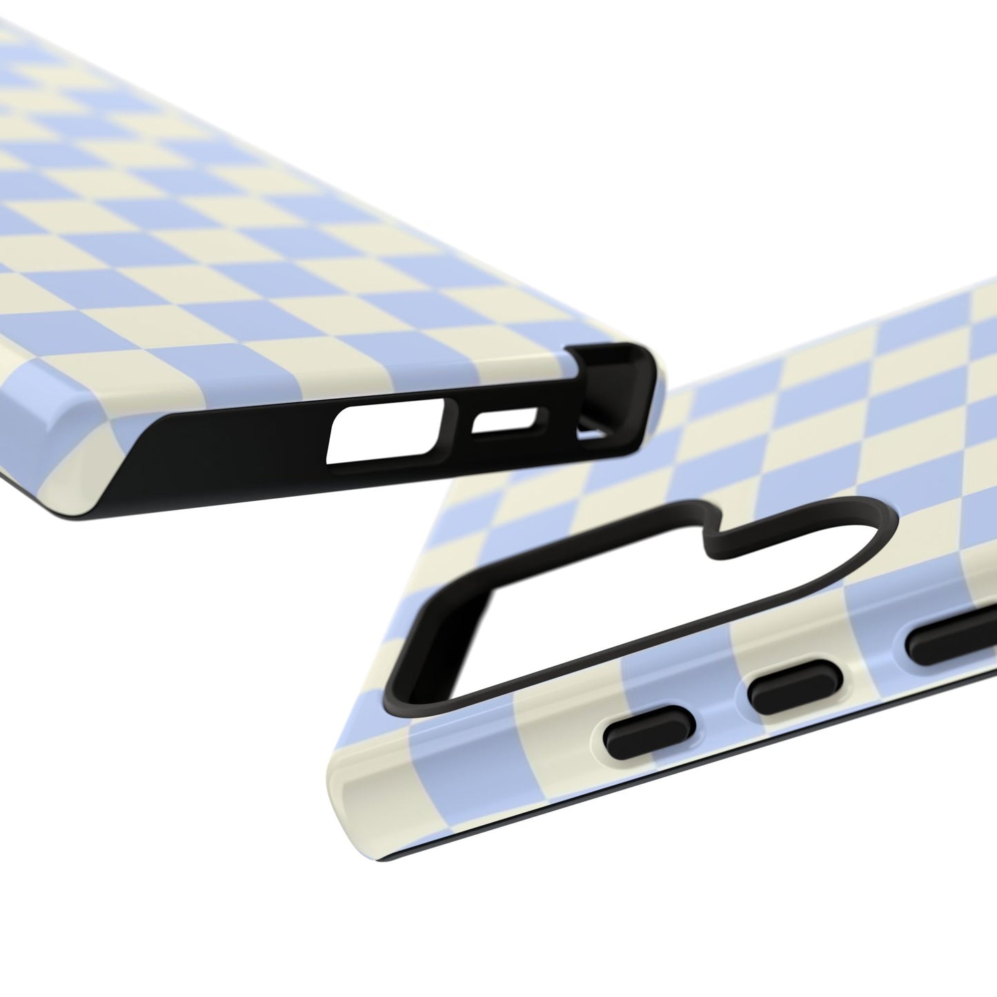 Blue Checkered Durable Tough Phone Case