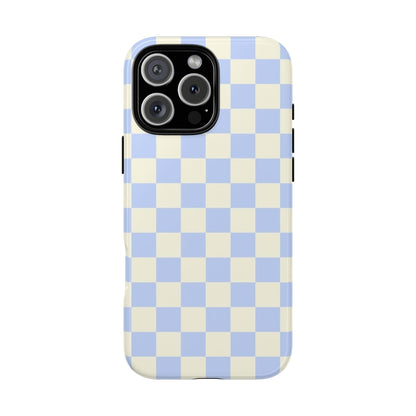 Blue Checkered Durable Tough Phone Case