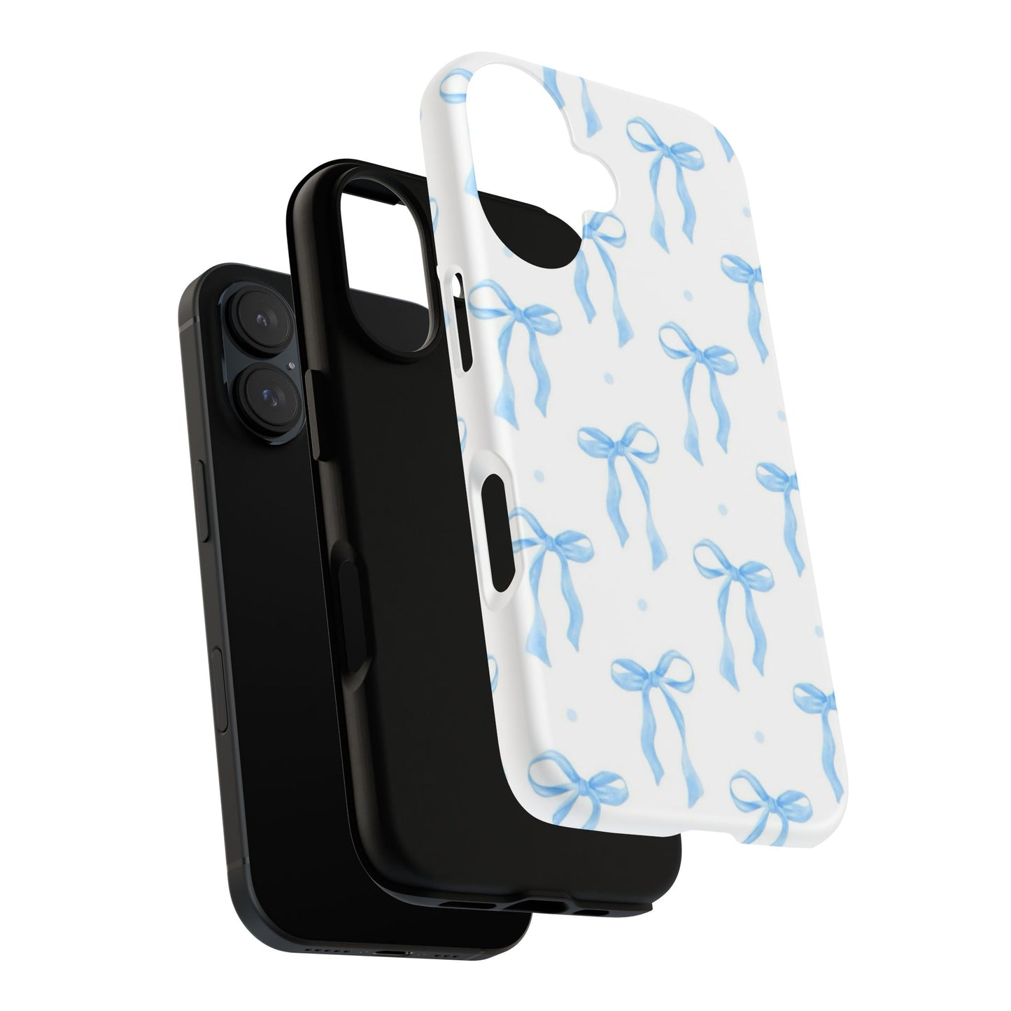 Blue Coquette Bow Phone Case
